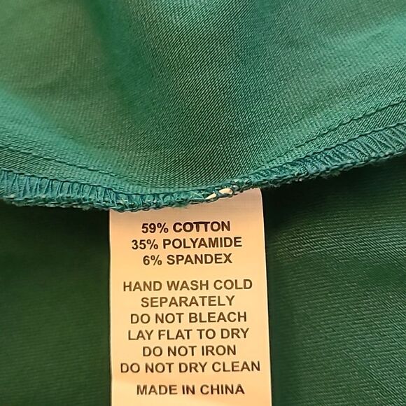 Unique Vintage Green Dress Red Lady Bug Print Key Hole Neck Size 10-12 NWT - Picture 12 of 15